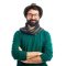 Bohemian man with his arms crossed _ Free Photo
